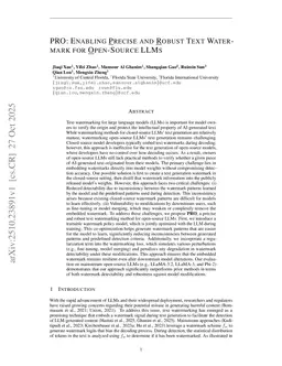 PRO: Enabling Precise and Robust Text Watermark for Open-Source LLMs