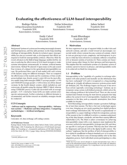 Evaluating the effectiveness of LLM-based interoperability