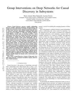 Group Interventions on Deep Networks for Causal Discovery in Subsystems