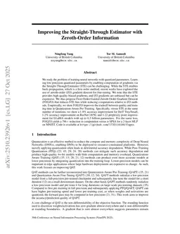 Improving the Straight-Through Estimator with Zeroth-Order Information
