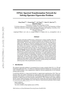 STNet: Spectral Transformation Network for Solving Operator Eigenvalue Problem