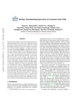 TeleEgo: Benchmarking Egocentric AI Assistants in the Wild