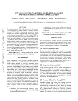 GNN-MoE: Context-Aware Patch Routing using GNNs for Parameter-Efficient Domain Generalization