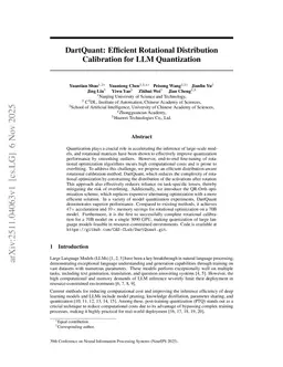 DartQuant: Efficient Rotational Distribution Calibration for LLM Quantization