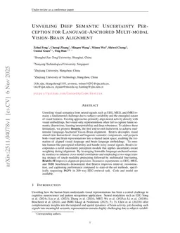 Unveiling Deep Semantic Uncertainty Perception for Language-Anchored Multi-modal Vision-Brain Alignment
