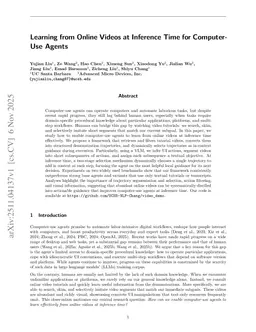 Learning from Online Videos at Inference Time for Computer-Use Agents