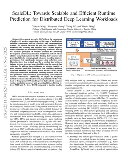 ScaleDL: Towards Scalable and Efficient Runtime Prediction for Distributed Deep Learning Workloads