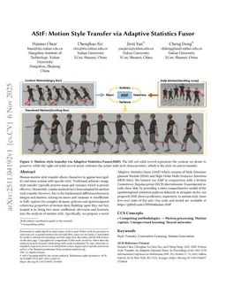 AStF: Motion Style Transfer via Adaptive Statistics Fusor