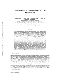 Block Rotation is All You Need for MXFP4 Quantization