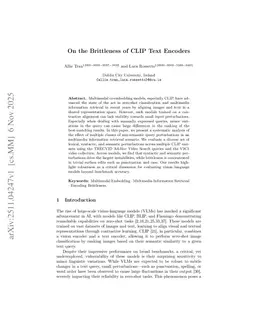 On the Brittleness of CLIP Text Encoders