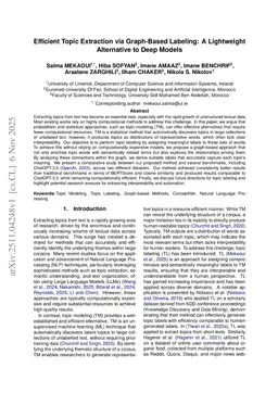 Efficient Topic Extraction via Graph-Based Labeling: A Lightweight Alternative to Deep Models