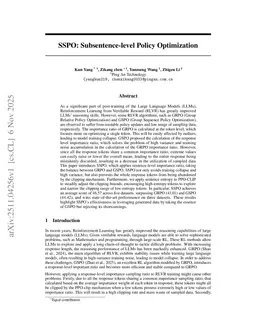 SSPO: Subsentence-level Policy Optimization