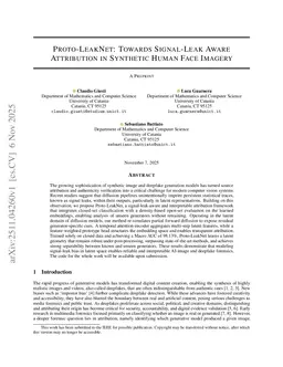 Proto-LeakNet: Towards Signal-Leak Aware Attribution in Synthetic Human Face Imagery