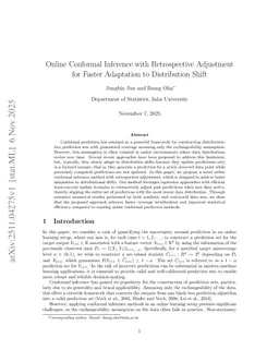 Online Conformal Inference with Retrospective Adjustment for Faster Adaptation to Distribution Shift