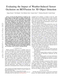Evaluating the Impact of Weather-Induced Sensor Occlusion on BEVFusion for 3D Object Detection