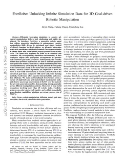 ForeRobo: Unlocking Infinite Simulation Data for 3D Goal-driven Robotic Manipulation
