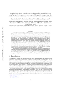 Exploiting Data Structures for Bypassing and Crashing Anti-Malware Solutions via Telemetry Complexity Attacks