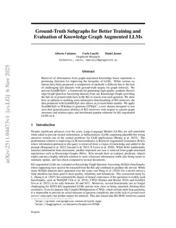 Ground-Truth Subgraphs for Better Training and Evaluation of Knowledge Graph Augmented LLMs