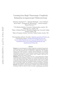 Learning from Single Timestamps: Complexity Estimation in Laparoscopic Cholecystectomy