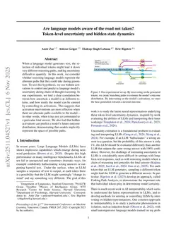 Are language models aware of the road not taken? Token-level uncertainty and hidden state dynamics
