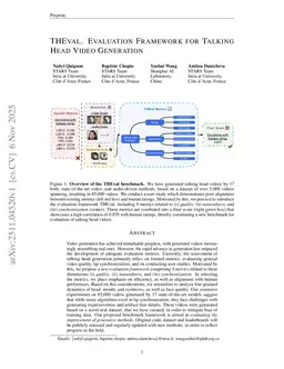 THEval. Evaluation Framework for Talking Head Video Generation