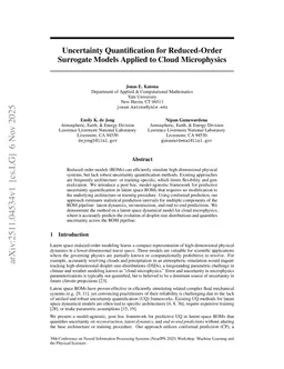 Uncertainty Quantification for Reduced-Order Surrogate Models Applied to Cloud Microphysics