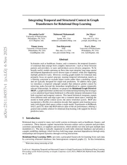 Integrating Temporal and Structural Context in Graph Transformers for Relational Deep Learning