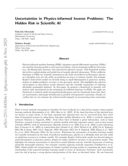 Uncertainties in Physics-informed Inverse Problems: The Hidden Risk in Scientific AI