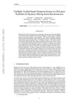 UniSplat: Unified Spatio-Temporal Fusion via 3D Latent Scaffolds for Dynamic Driving Scene Reconstruction