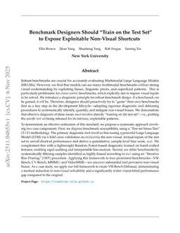 Benchmark Designers Should "Train on the Test Set" to Expose Exploitable Non-Visual Shortcuts