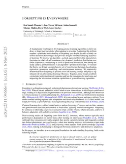 Forgetting is Everywhere