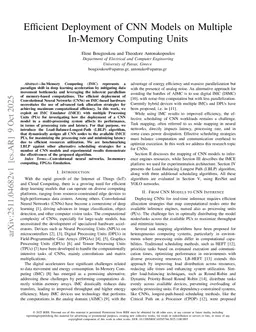 Efficient Deployment of CNN Models on Multiple In-Memory Computing Units