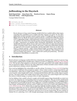 Jailbreaking in the Haystack