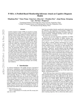 P-MIA: A Profiled-Based Membership Inference Attack on Cognitive Diagnosis Models