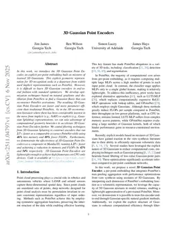 3D Gaussian Point Encoders