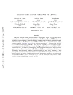 Sublinear iterations can suffice even for DDPMs