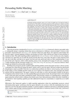 Persuading Stable Matching