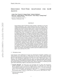 Grounded Test-Time Adaptation for LLM Agents