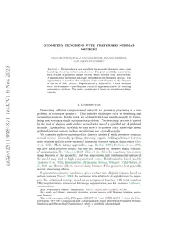 Geometry Denoising with Preferred Normal Vectors