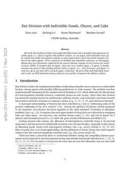 Fair Division with Indivisible Goods, Chores, and Cake