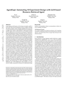 AgentExpt: Automating AI Experiment Design with LLM-based Resource Retrieval Agent