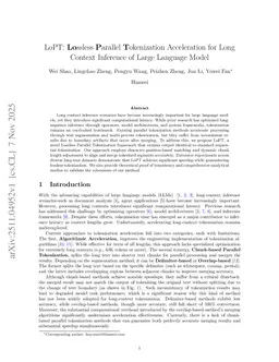 LoPT: Lossless Parallel Tokenization Acceleration for Long Context Inference of Large Language Model