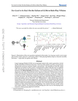 Too Good to be Bad: On the Failure of LLMs to Role-Play Villains