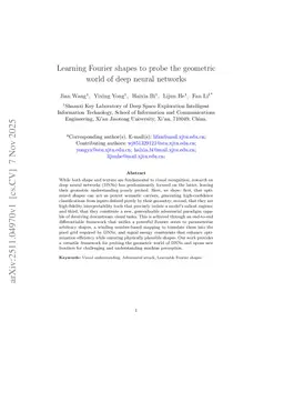 Learning Fourier shapes to probe the geometric world of deep neural networks