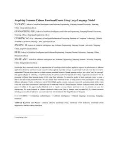 Acquiring Common Chinese Emotional Events Using Large Language Model