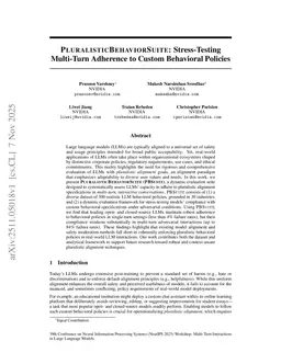 Pluralistic Behavior Suite: Stress-Testing Multi-Turn Adherence to Custom Behavioral Policies