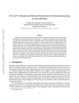 OvA-LP: A Simple and Efficient Framework for Federated Learning on Non-IID Data