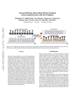 Pressure2Motion: Hierarchical Human Motion Reconstruction from Ground Pressure with Text Guidance