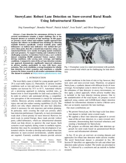 SnowyLane: Robust Lane Detection on Snow-covered Rural Roads Using Infrastructural Elements