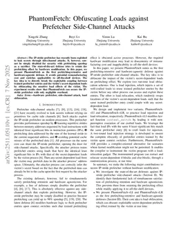 PhantomFetch: Obfuscating Loads against Prefetcher Side-Channel Attacks